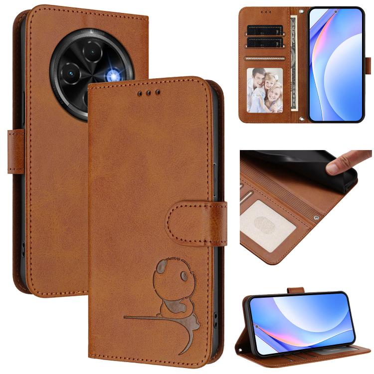 Litter Panda Embossing RFID Leather Phone Case with Lanyard, For Tecno Camon 50 Pro 4G, For Tecno Camon 50 4G, For Tecno Spark Slim 5G, For Tecno Spark Go 1 / Go 1S / Go 2025, For Tecno Camon 40 Pro 4G, For Tecno Camon 40 Premier, For Tecno Camon 40 4G...