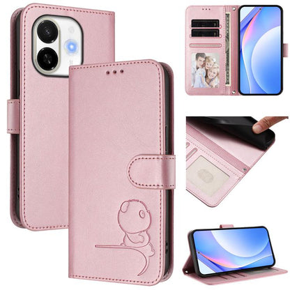 Litter Panda Embossing RFID Leather Phone Case with Lanyard, For Tecno Camon 50 Pro 4G, For Tecno Camon 50 4G, For Tecno Spark Slim 5G, For Tecno Spark Go 1 / Go 1S / Go 2025, For Tecno Camon 40 Pro 4G, For Tecno Camon 40 Premier, For Tecno Camon 40 4G...