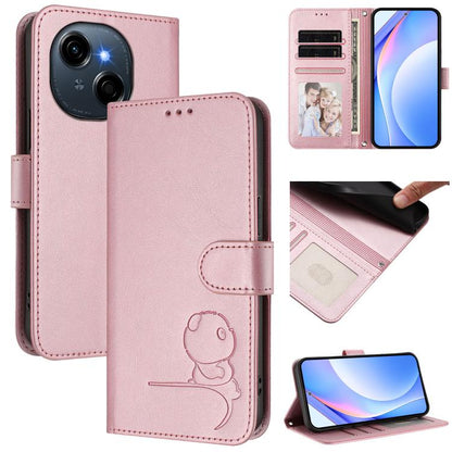 Litter Panda Embossing RFID Leather Phone Case with Lanyard, For Tecno Camon 50 Pro 4G, For Tecno Camon 50 4G, For Tecno Spark Slim 5G, For Tecno Spark Go 1 / Go 1S / Go 2025, For Tecno Camon 40 Pro 4G, For Tecno Camon 40 Premier, For Tecno Camon 40 4G...