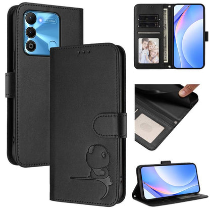 Litter Panda Embossing RFID Leather Phone Case with Lanyard, For Tecno Spark 10C / 10 4G, For Tecno Spark 10 Pro 4G / K17 4G, For Tecno Camon 19 / 19 Pro 5G, For Tecno Pova 4 Pro, For Tecno Pova 4, For Tecno Pova Neo 2, For Tecno Spark Go 2022 / Spark ...