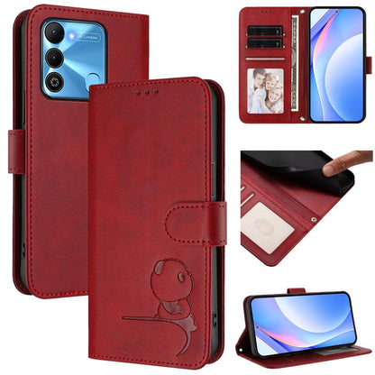 Litter Panda Embossing RFID Leather Phone Case with Lanyard, For Tecno Spark 10C / 10 4G, For Tecno Spark 10 Pro 4G / K17 4G, For Tecno Camon 19 / 19 Pro 5G, For Tecno Pova 4 Pro, For Tecno Pova 4, For Tecno Pova Neo 2, For Tecno Spark Go 2022 / Spark ...