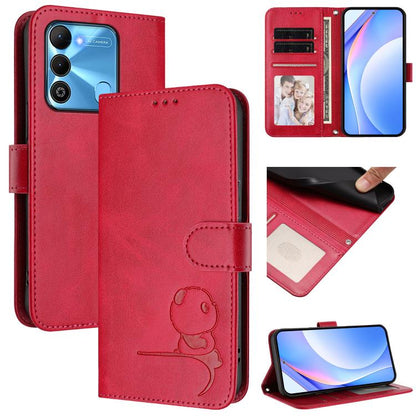 Litter Panda Embossing RFID Leather Phone Case with Lanyard, For Tecno Spark 10C / 10 4G, For Tecno Spark 10 Pro 4G / K17 4G, For Tecno Camon 19 / 19 Pro 5G, For Tecno Pova 4 Pro, For Tecno Pova 4, For Tecno Pova Neo 2, For Tecno Spark Go 2022 / Spark ...