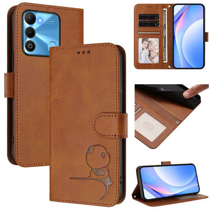 Litter Panda Embossing RFID Leather Phone Case with Lanyard, For Tecno Spark 10C / 10 4G, For Tecno Spark 10 Pro 4G / K17 4G, For Tecno Camon 19 / 19 Pro 5G, For Tecno Pova 4 Pro, For Tecno Pova 4, For Tecno Pova Neo 2, For Tecno Spark Go 2022 / Spark ...