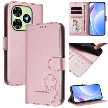 Litter Panda Embossing RFID Leather Phone Case with Lanyard, For Tecno Pop 6C / itel A18, For Tecno Spark 10 Pro Magic, For Tecno Pova 6 4G, For Tecno Pova 6 5G / Pova 6 Pro 5G, For Tecno Camon 30 Pro 5G, For Tecno Camon 30 Premier                     ...