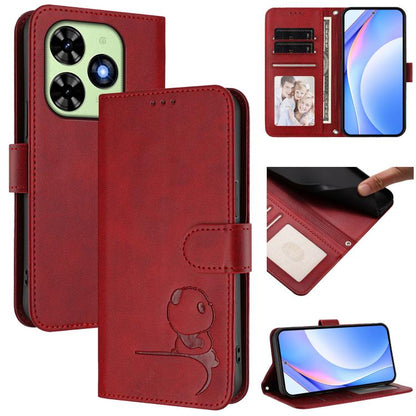 Litter Panda Embossing RFID Leather Phone Case with Lanyard, For Tecno Pop 6C / itel A18, For Tecno Spark 10 Pro Magic, For Tecno Pova 6 4G, For Tecno Pova 6 5G / Pova 6 Pro 5G, For Tecno Camon 30 Pro 5G, For Tecno Camon 30 Premier                     ...