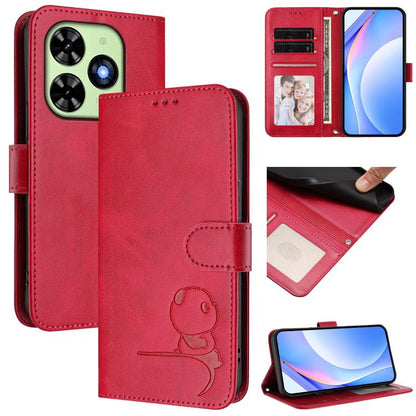 Litter Panda Embossing RFID Leather Phone Case with Lanyard, For Tecno Pop 6C / itel A18, For Tecno Spark 10 Pro Magic, For Tecno Pova 6 4G, For Tecno Pova 6 5G / Pova 6 Pro 5G, For Tecno Camon 30 Pro 5G, For Tecno Camon 30 Premier                     ...