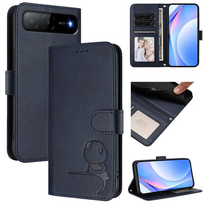 Litter Panda Embossing RFID Leather Phone Case with Lanyard, For Tecno Camon 50 Pro 4G, For Tecno Camon 50 4G, For Tecno Spark Slim 5G, For Tecno Spark Go 1 / Go 1S / Go 2025, For Tecno Camon 40 Pro 4G, For Tecno Camon 40 Premier, For Tecno Camon 40 4G...