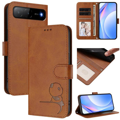 Litter Panda Embossing RFID Leather Phone Case with Lanyard, For Tecno Camon 50 Pro 4G, For Tecno Camon 50 4G, For Tecno Spark Slim 5G, For Tecno Spark Go 1 / Go 1S / Go 2025, For Tecno Camon 40 Pro 4G, For Tecno Camon 40 Premier, For Tecno Camon 40 4G...