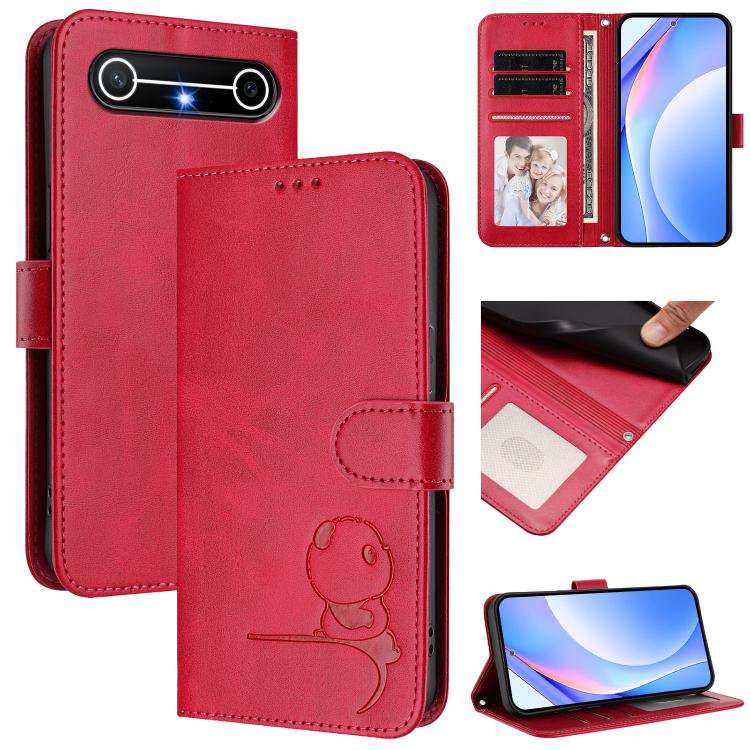 Litter Panda Embossing RFID Leather Phone Case with Lanyard, For Tecno Camon 50 Pro 4G, For Tecno Camon 50 4G, For Tecno Spark Slim 5G, For Tecno Spark Go 1 / Go 1S / Go 2025, For Tecno Camon 40 Pro 4G, For Tecno Camon 40 Premier, For Tecno Camon 40 4G...