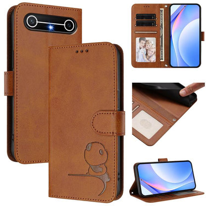 Litter Panda Embossing RFID Leather Phone Case with Lanyard, For Tecno Camon 50 Pro 4G, For Tecno Camon 50 4G, For Tecno Spark Slim 5G, For Tecno Spark Go 1 / Go 1S / Go 2025, For Tecno Camon 40 Pro 4G, For Tecno Camon 40 Premier, For Tecno Camon 40 4G...