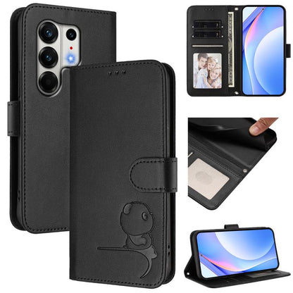 Litter Panda Embossing RFID Leather Phone Case with Lanyard, For Tecno Camon 50 Pro 4G, For Tecno Camon 50 4G, For Tecno Spark Slim 5G, For Tecno Spark Go 1 / Go 1S / Go 2025, For Tecno Camon 40 Pro 4G, For Tecno Camon 40 Premier, For Tecno Camon 40 4G...