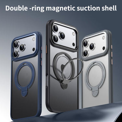 Double Ring MagSafe Magnetic Holder Phone Case, For iPhone 18 Pro / 17 Pro, For iPhone 18 Pro Max / 17 Pro Max, For iPhone 17, For iPhone 17 Air
