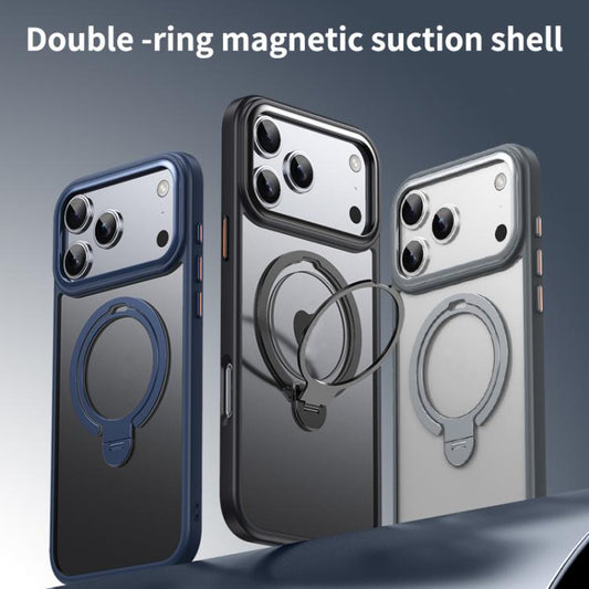 Coque de téléphone Double Anneau Magnétique MagSafe, Pour iPhone 17 Pro Max, Pour iPhone 17 Pro, Pour iPhone 17, Pour iPhone Air
