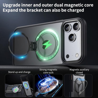 Double Ring MagSafe Magnetic Holder Phone Case, For iPhone 18 Pro / 17 Pro, For iPhone 18 Pro Max / 17 Pro Max, For iPhone 17, For iPhone 17 Air