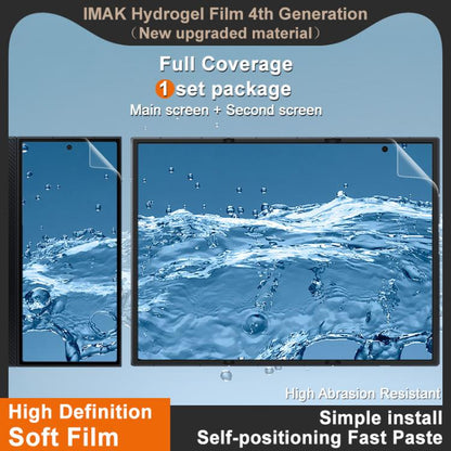 imak 4th Generation Screen Hydrogel Film Protector, Main Screen + Second Screen 1 Set, For Samsung Galaxy Z TriFold, For Samsung Galaxy Z Fold7 5G, For Samsung Galaxy Z Flip7 5G
