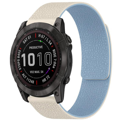 xDfind Litchi Texture Magnetic Silicone Watch Band, For Garmin Fenix 8/7X/6X/5X 26mm, For Garmin Fenix 8/7/6/5 22mm, For Garmin Fenix 8/7S/6S/5S 20mm, For Garmin Forerunner 45 / 45S / Swim 2 18mm, For Garmin Forerunner 35/30/35J 20mm