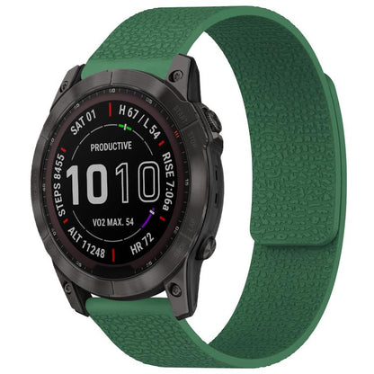 xDfind Litchi Texture Magnetic Silicone Watch Band, For Garmin Fenix 8/7X/6X/5X 26mm, For Garmin Fenix 8/7/6/5 22mm, For Garmin Fenix 8/7S/6S/5S 20mm, For Garmin Forerunner 45 / 45S / Swim 2 18mm, For Garmin Forerunner 35/30/35J 20mm