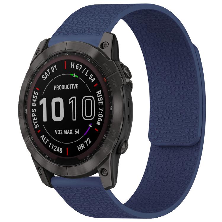 xDfind Litchi Texture Magnetic Silicone Watch Band, For Garmin Fenix 8/7X/6X/5X 26mm, For Garmin Fenix 8/7/6/5 22mm, For Garmin Fenix 8/7S/6S/5S 20mm, For Garmin Forerunner 45 / 45S / Swim 2 18mm, For Garmin Forerunner 35/30/35J 20mm