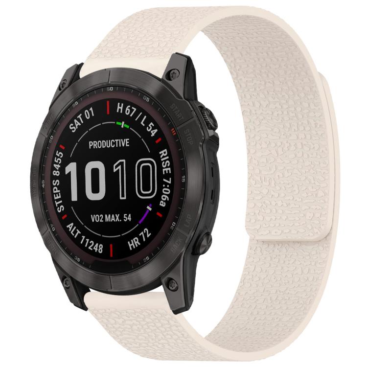 xDfind Litchi Texture Magnetic Silicone Watch Band, For Garmin Fenix 8/7X/6X/5X 26mm, For Garmin Fenix 8/7/6/5 22mm, For Garmin Fenix 8/7S/6S/5S 20mm, For Garmin Forerunner 45 / 45S / Swim 2 18mm, For Garmin Forerunner 35/30/35J 20mm