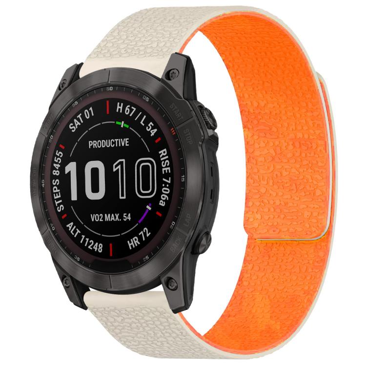 xDfind Litchi Texture Magnetic Silicone Watch Band, For Garmin Fenix 8/7X/6X/5X 26mm, For Garmin Fenix 8/7/6/5 22mm, For Garmin Fenix 8/7S/6S/5S 20mm, For Garmin Forerunner 45 / 45S / Swim 2 18mm, For Garmin Forerunner 35/30/35J 20mm