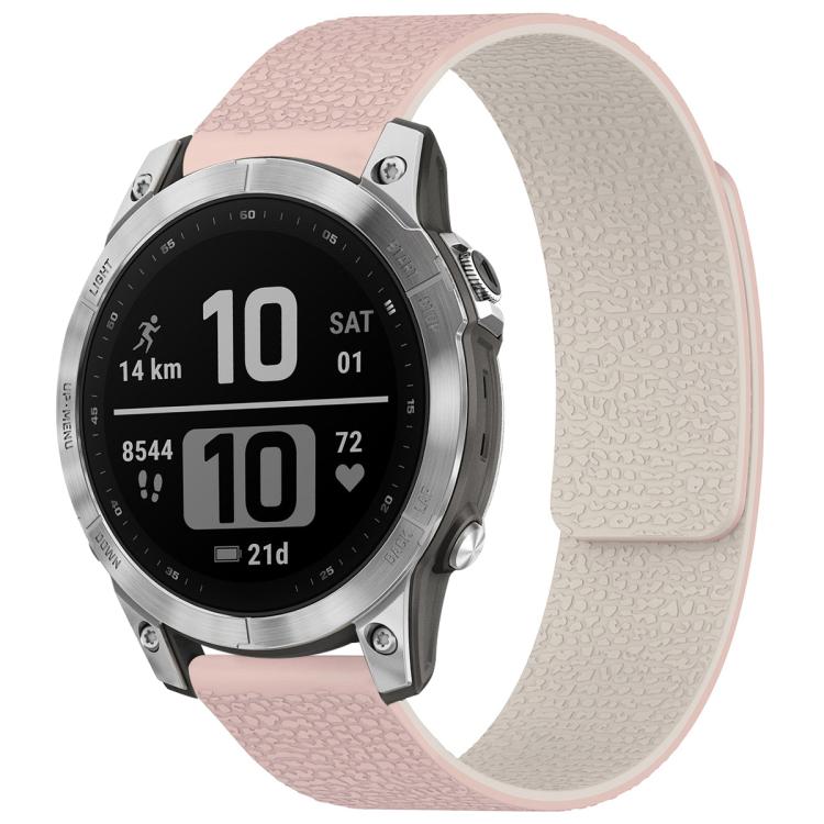 xDfind Litchi Texture Magnetic Silicone Watch Band, For Garmin Fenix 8/7X/6X/5X 26mm, For Garmin Fenix 8/7/6/5 22mm, For Garmin Fenix 8/7S/6S/5S 20mm, For Garmin Forerunner 45 / 45S / Swim 2 18mm, For Garmin Forerunner 35/30/35J 20mm