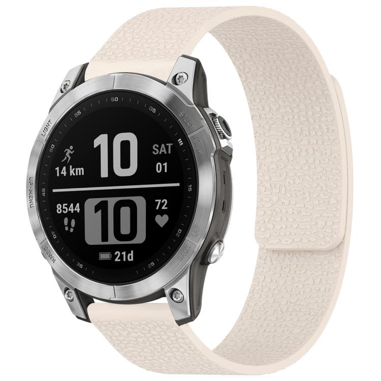 xDfind Litchi Texture Magnetic Silicone Watch Band, For Garmin Fenix 8/7X/6X/5X 26mm, For Garmin Fenix 8/7/6/5 22mm, For Garmin Fenix 8/7S/6S/5S 20mm, For Garmin Forerunner 45 / 45S / Swim 2 18mm, For Garmin Forerunner 35/30/35J 20mm