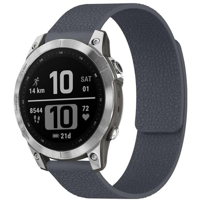 xDfind Litchi Texture Magnetic Silicone Watch Band, For Garmin Fenix 8/7X/6X/5X 26mm, For Garmin Fenix 8/7/6/5 22mm, For Garmin Fenix 8/7S/6S/5S 20mm, For Garmin Forerunner 45 / 45S / Swim 2 18mm, For Garmin Forerunner 35/30/35J 20mm