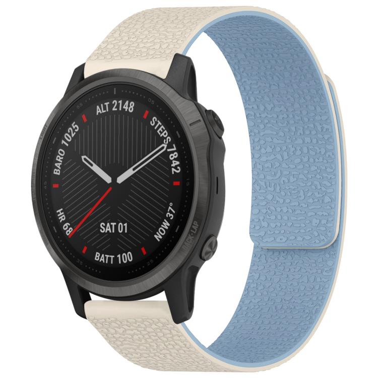 xDfind Litchi Texture Magnetic Silicone Watch Band, For Garmin Fenix 8/7X/6X/5X 26mm, For Garmin Fenix 8/7/6/5 22mm, For Garmin Fenix 8/7S/6S/5S 20mm, For Garmin Forerunner 45 / 45S / Swim 2 18mm, For Garmin Forerunner 35/30/35J 20mm