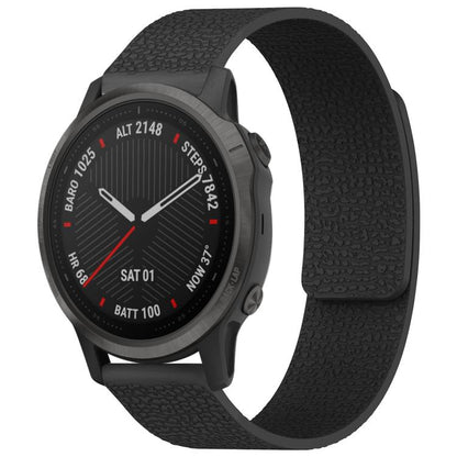xDfind Litchi Texture Magnetic Silicone Watch Band, For Garmin Fenix 8/7X/6X/5X 26mm, For Garmin Fenix 8/7/6/5 22mm, For Garmin Fenix 8/7S/6S/5S 20mm, For Garmin Forerunner 45 / 45S / Swim 2 18mm, For Garmin Forerunner 35/30/35J 20mm
