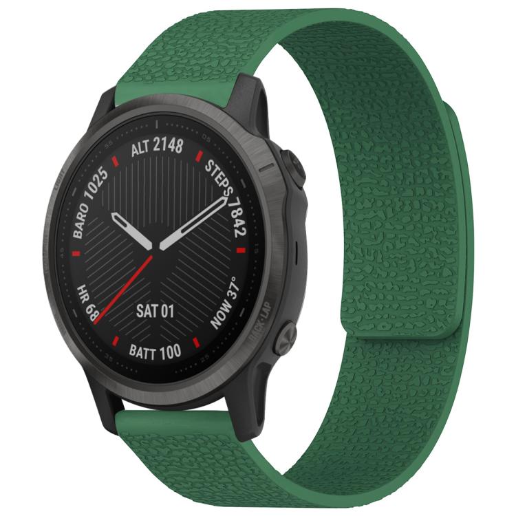 xDfind Litchi Texture Magnetic Silicone Watch Band, For Garmin Fenix 8/7X/6X/5X 26mm, For Garmin Fenix 8/7/6/5 22mm, For Garmin Fenix 8/7S/6S/5S 20mm, For Garmin Forerunner 45 / 45S / Swim 2 18mm, For Garmin Forerunner 35/30/35J 20mm