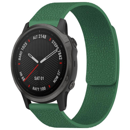 xDfind Litchi Texture Magnetic Silicone Watch Band, For Garmin Fenix 8/7X/6X/5X 26mm, For Garmin Fenix 8/7/6/5 22mm, For Garmin Fenix 8/7S/6S/5S 20mm, For Garmin Forerunner 45 / 45S / Swim 2 18mm, For Garmin Forerunner 35/30/35J 20mm