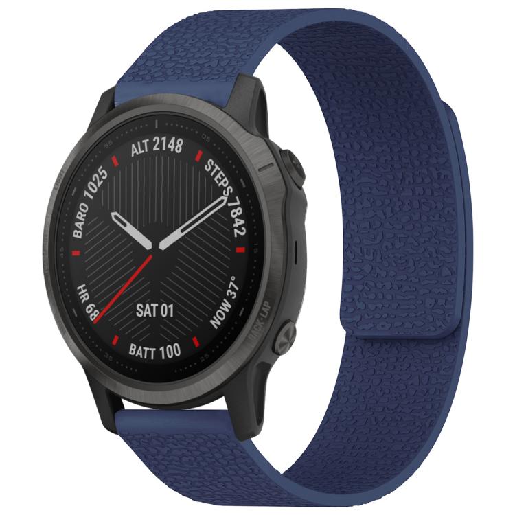 xDfind Litchi Texture Magnetic Silicone Watch Band, For Garmin Fenix 8/7X/6X/5X 26mm, For Garmin Fenix 8/7/6/5 22mm, For Garmin Fenix 8/7S/6S/5S 20mm, For Garmin Forerunner 45 / 45S / Swim 2 18mm, For Garmin Forerunner 35/30/35J 20mm