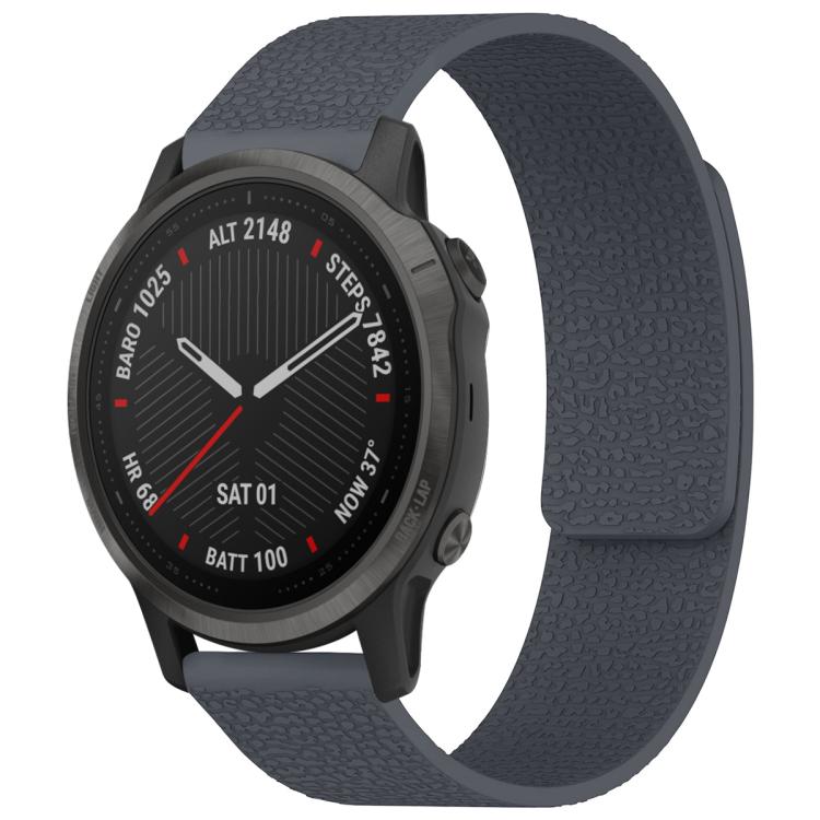 xDfind Litchi Texture Magnetic Silicone Watch Band, For Garmin Fenix 8/7X/6X/5X 26mm, For Garmin Fenix 8/7/6/5 22mm, For Garmin Fenix 8/7S/6S/5S 20mm, For Garmin Forerunner 45 / 45S / Swim 2 18mm, For Garmin Forerunner 35/30/35J 20mm