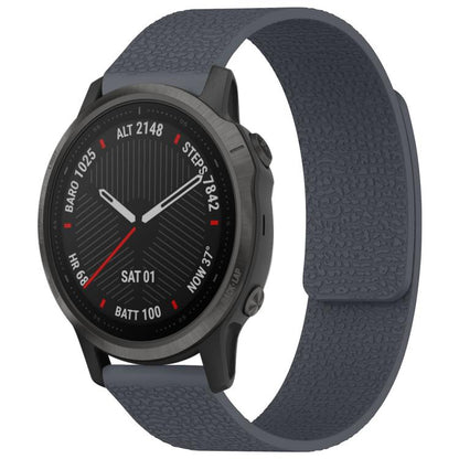 xDfind Litchi Texture Magnetic Silicone Watch Band, For Garmin Fenix 8/7X/6X/5X 26mm, For Garmin Fenix 8/7/6/5 22mm, For Garmin Fenix 8/7S/6S/5S 20mm, For Garmin Forerunner 45 / 45S / Swim 2 18mm, For Garmin Forerunner 35/30/35J 20mm