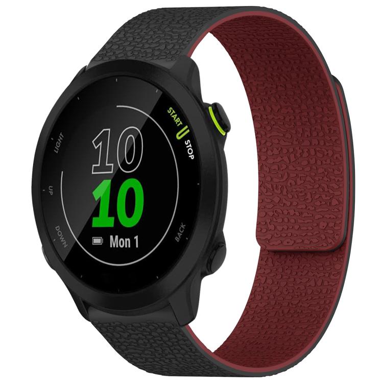 xDfind Litchi Texture Magnetic Silicone Watch Band, For Garmin Fenix 8/7X/6X/5X 26mm, For Garmin Fenix 8/7/6/5 22mm, For Garmin Fenix 8/7S/6S/5S 20mm, For Garmin Forerunner 45 / 45S / Swim 2 18mm, For Garmin Forerunner 35/30/35J 20mm