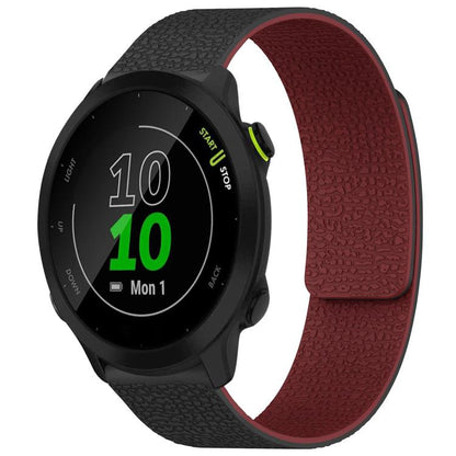 xDfind Litchi Texture Magnetic Silicone Watch Band, For Garmin Fenix 8/7X/6X/5X 26mm, For Garmin Fenix 8/7/6/5 22mm, For Garmin Fenix 8/7S/6S/5S 20mm, For Garmin Forerunner 45 / 45S / Swim 2 18mm, For Garmin Forerunner 35/30/35J 20mm