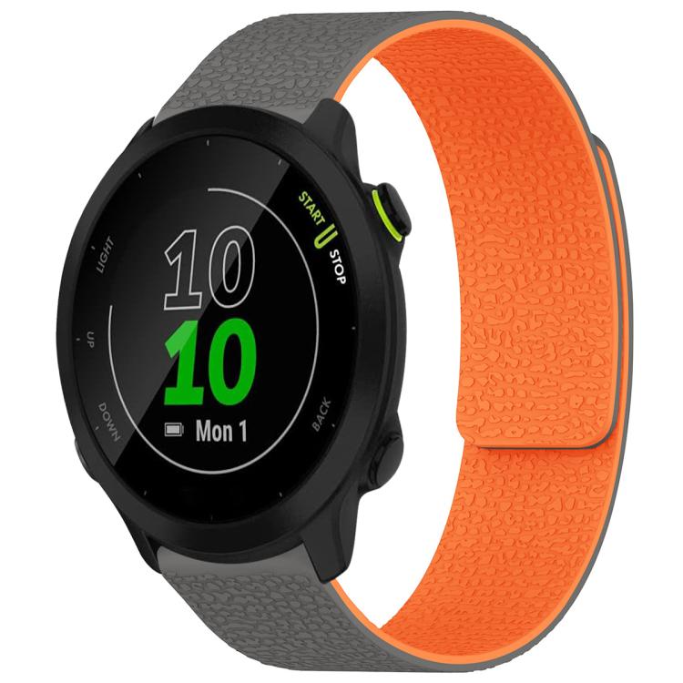 xDfind Litchi Texture Magnetic Silicone Watch Band, For Garmin Fenix 8/7X/6X/5X 26mm, For Garmin Fenix 8/7/6/5 22mm, For Garmin Fenix 8/7S/6S/5S 20mm, For Garmin Forerunner 45 / 45S / Swim 2 18mm, For Garmin Forerunner 35/30/35J 20mm