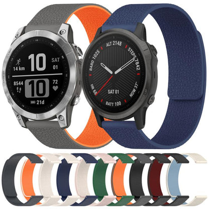 xDfind Litchi Texture Magnetic Silicone Watch Band, For Garmin Fenix 8/7X/6X/5X 26mm, For Garmin Fenix 8/7/6/5 22mm, For Garmin Fenix 8/7S/6S/5S 20mm, For Garmin Forerunner 45 / 45S / Swim 2 18mm, For Garmin Forerunner 35/30/35J 20mm