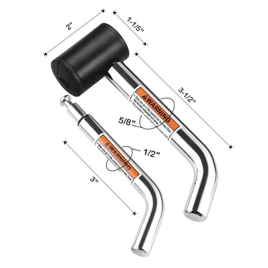 Enganche de remolque americano para automóvil con cerradura de metal de 5/8 y 1/2 pulgada, 5/8 y 1/2 pulgada