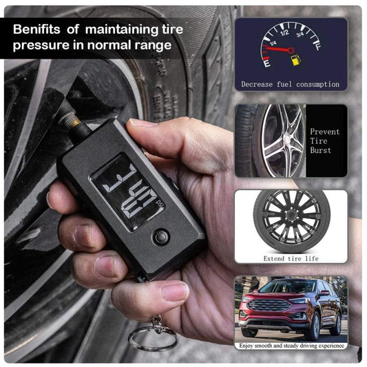 Medidor digital de presión de neumáticos y medidor de profundidad de la banda de rodadura para automóviles