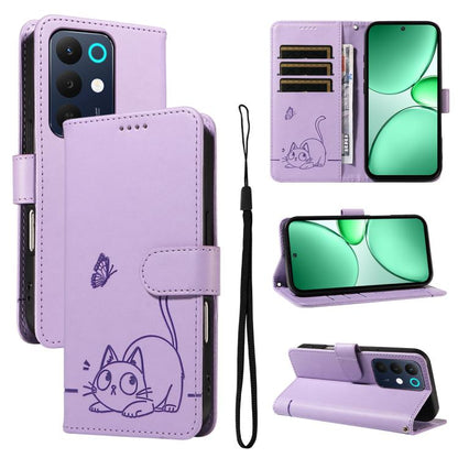 Adorable Cat Embossed Pattern Flip Leather Phone Case, For Realme 16T 5G, For Realme P4x 5G, For Realme C85 5G / 15X 5G India, For Realme C85 Pro 4G, For Realme 15T 5G, For Realme C71 4G India, For Realme 15 5G, For Realme 14x 5G Global