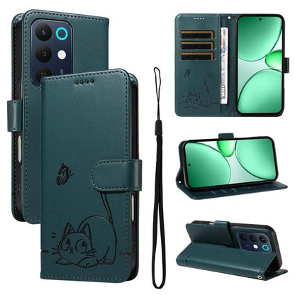 Adorable Cat Embossed Pattern Flip Leather Phone Case, For Realme C85 5G / 15X 5G India, For Realme C85 Pro 4G, For Realme 15T 5G, For Realme C71 4G India, For Realme 15 5G, For Realme 14x 5G Global