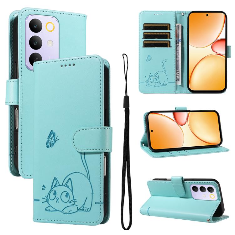 Adorable Cat Embossed Pattern Flip Leather Phone Case, For Realme C85 5G / 15X 5G India, For Realme C85 Pro 4G, For Realme 15T 5G, For Realme C71 4G India, For Realme 15 5G, For Realme 14x 5G Global