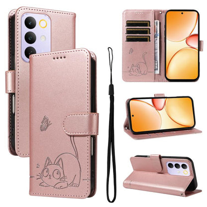 Adorable Cat Embossed Pattern Flip Leather Phone Case, For Realme C85 5G / 15X 5G India, For Realme C85 Pro 4G, For Realme 15T 5G, For Realme C71 4G India, For Realme 15 5G, For Realme 14x 5G Global