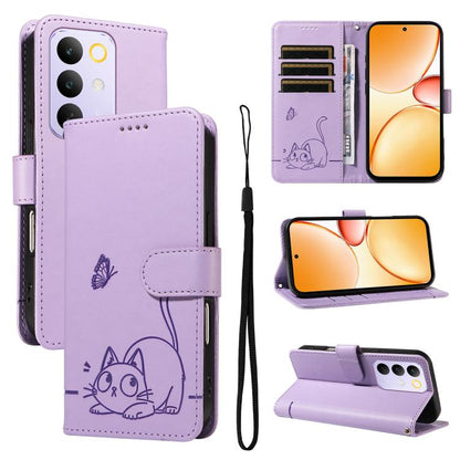 Adorable Cat Embossed Pattern Flip Leather Phone Case, For Realme C85 5G / 15X 5G India, For Realme C85 Pro 4G, For Realme 15T 5G, For Realme C71 4G India, For Realme 15 5G, For Realme 14x 5G Global
