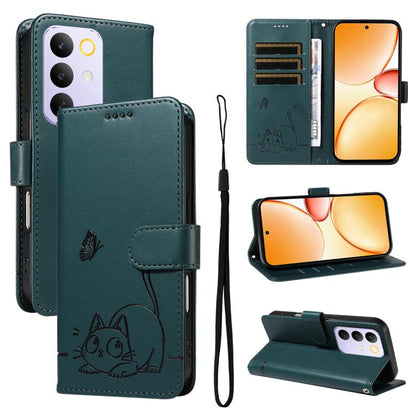 Adorable Cat Embossed Pattern Flip Leather Phone Case, For Realme C85 5G / 15X 5G India, For Realme C85 Pro 4G, For Realme 15T 5G, For Realme C71 4G India, For Realme 15 5G, For Realme 14x 5G Global