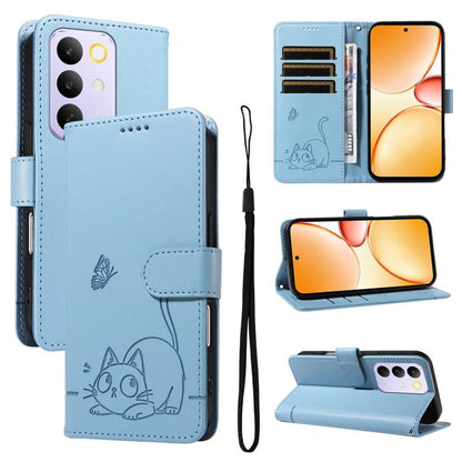 Adorable Cat Embossed Pattern Flip Leather Phone Case, For Realme C85 5G / 15X 5G India, For Realme C85 Pro 4G, For Realme 15T 5G, For Realme C71 4G India, For Realme 15 5G, For Realme 14x 5G Global