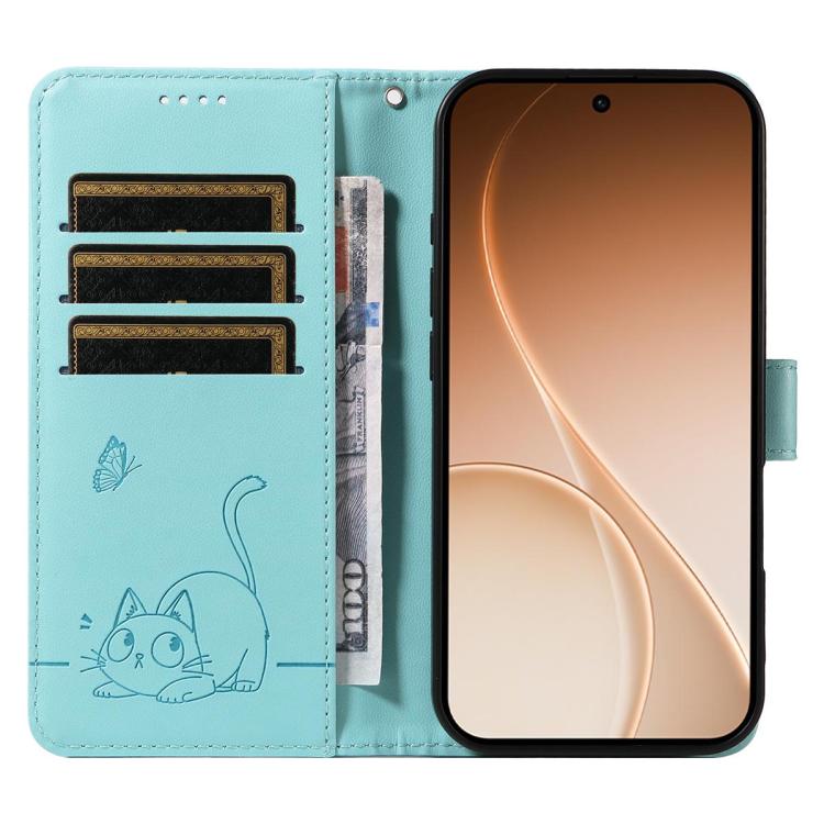 Adorable Cat Embossed Pattern Flip Leather Phone Case, For Realme 16T 5G, For Realme P4x 5G, For Realme C85 5G / 15X 5G India, For Realme C85 Pro 4G, For Realme 15T 5G, For Realme C71 4G India, For Realme 15 5G, For Realme 14x 5G Global