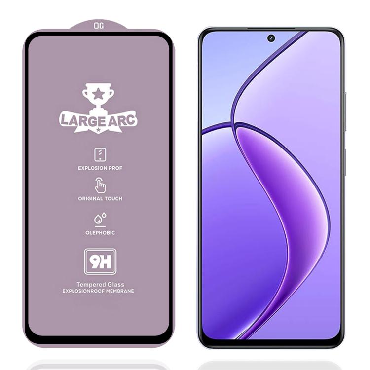 9H 0.4mm High Aluminum Large Arc Tempered Glass Film, For Realme C61 / C63 / Note 60, For Realme C61 India, For Realme 12 5G, For Realme 12+, For Realme C53 / C51 / C50 / Note 50, For Realme C65, For Realme C55 4G, For Realme C35