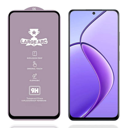9H 0.4mm High Aluminum Large Arc Tempered Glass Film, For Realme C61 / C63 / Note 60, For Realme C61 India, For Realme 12 5G, For Realme 12+, For Realme C53 / C51 / C50 / Note 50, For Realme C65, For Realme C55 4G, For Realme C35